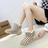 New Fashion Chessboard Plush Thickened Bottom Snow Boots